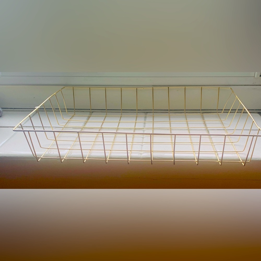 Gold Wire Storage Basket